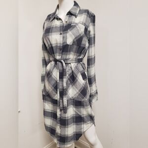 Columbia Plaid Belted Dress
